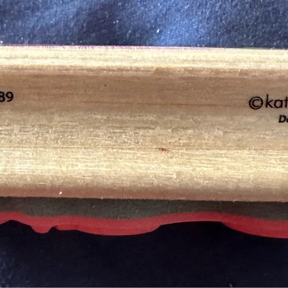 Hampton Art Rubber Stamp Christmas Ornaments Mounted 1” x 3” - Picture 3 of 4